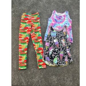 JAB Creations Clothing Kids Size 8 Lot of 3 - 2 Tank Tops &‎ Leggings Set